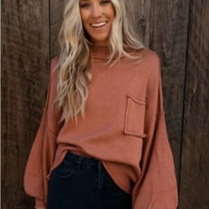 The Nest Fireside Talks Balloon Sleeve Sweater